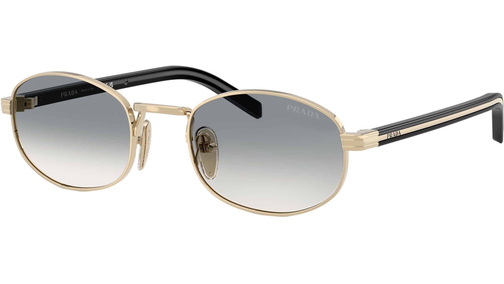Prada PR B53S (ZVN02C) 52 | Unisex Gri Yuvarlak Güneş Gözlüğü